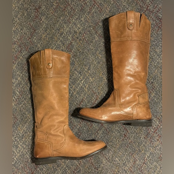 OTBT Shoes - OTBT brown tall leather pull-on boots Women’s U.S. 7.5 EXCELLENT
